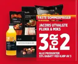 Meny JACOBS UTVALGTE PLUKK & MIKS tilbud