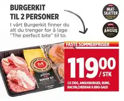 Meny BURGERKIT TIL 2 PERSONER, NOK 119 tilbud