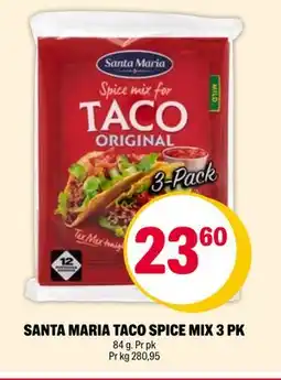 Coop Extra SANTA MARIA TACO SPICE MIX 3 PK, NOK 23.6 tilbud