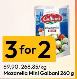 Gigaboks Mozarella Mini Galbani 260 g tilbud