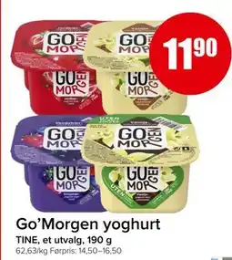 Spar Go’Morgen yoghurt, NOK 11.9 tilbud