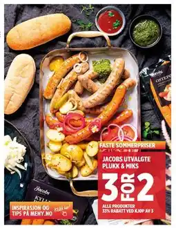 Meny JACOBS UTVALGTE PLUKK & MIKS tilbud