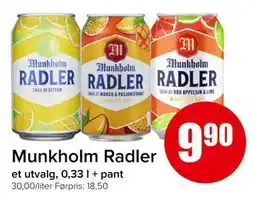 Spar Munkholm Radler, NOK 9.9 tilbud