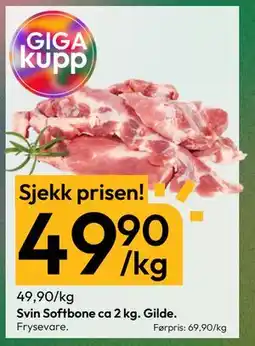 Gigaboks Svin Softbone ca 2 kg Gilde, NOK 49.9 tilbud