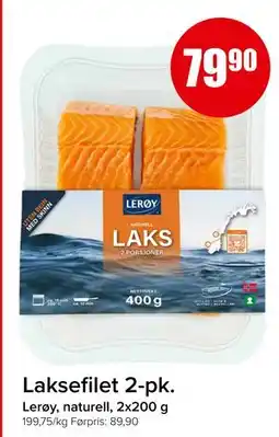 Spar Lerøy, naturell, 2x200 g, NOK 79.9 tilbud