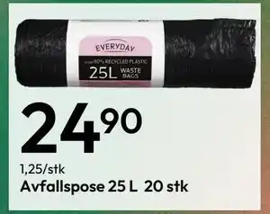 Gigaboks Avfallspose 25 L 20 stk, NOK 24.9 tilbud