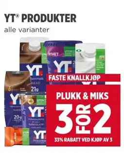 Meny YT PRODUKTER tilbud