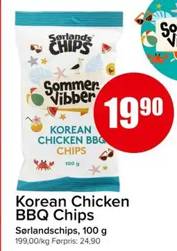 Spar Korean Chicken BBQ Chips, NOK 19.9 tilbud