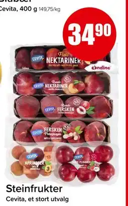 Spar Steinfrukter, NOK 34.9 tilbud