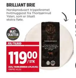 Meny BRILLIANT BRIE, NOK 119 tilbud