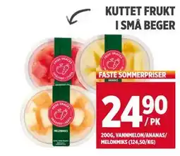 Meny KUTTET FRUKT I SMÅ BEGER, NOK 24.9 tilbud