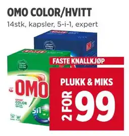 Meny OMO COLOR/HVITT, NOK 99 tilbud