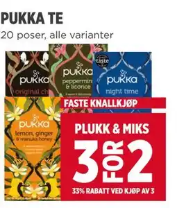 Meny PUKKA TE tilbud