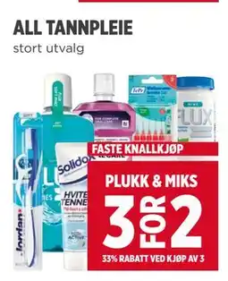 Meny ALL TANNPLEIE tilbud