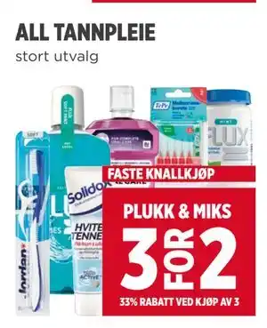 Meny ALL TANNPLEIE tilbud