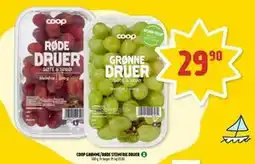 Coop Prix COOP GRØNNE/RØDE STEINFRIE DRUER, NOK 29.9 tilbud
