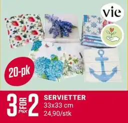 Europris SERVIETTER, NOK 24.9 tilbud