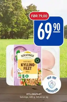 Rema 1000 KYLLINGFILET, NOK 69.9 tilbud