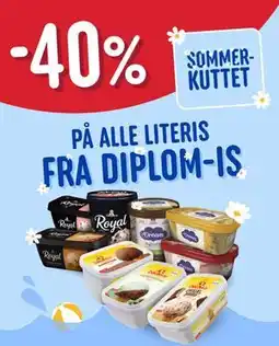 Rema 1000 40% På alle literis Diplom-Is tilbud