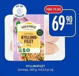 Rema 1000 KYLLINGFILET, NOK 69.9 tilbud