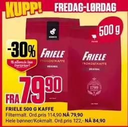 Europris FRIELE 500 G KAFFE tilbud