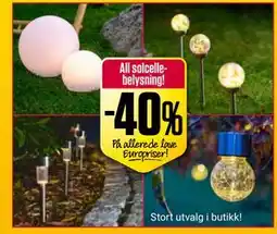 Europris All solcellebelysning! tilbud