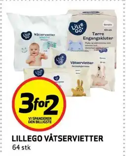 Bunnpris LILLEGO VÅTSERVIETTER tilbud