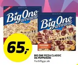 Bunnpris BIG ONE PIZZA CLASSIC OG PEPPERONI, NOK 65 tilbud
