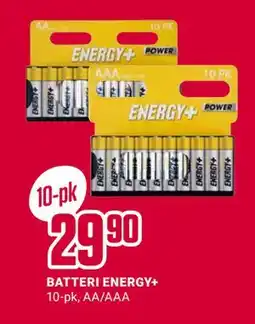 Europris BATTERI ENERGY+, NOK 29.9 tilbud