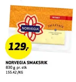 Bunnpris NORVEGIA SMAKSRIK, NOK 129 tilbud