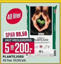 Europris PLANTEJORD, Medlemspris tilbud