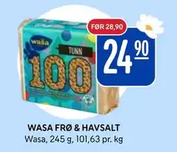 Rema 1000 WASA FRØ & HAVSALT, NOK 24.9 tilbud