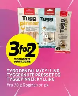 Bunnpris TYGG DENTAL M/KYLLING, TYGGEKNUTE PRESSET OG TYGGEPINNER KYLLING tilbud