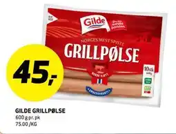 Bunnpris GILDE GRILLPØLSE, NOK 45 tilbud