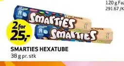 Bunnpris SMARTIES HEXATUBE, NOK 25 tilbud