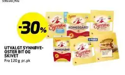 Bunnpris UTVALGT SYNNØVEOSTER BIT OG SKIVET tilbud