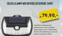 Biltema Solcellelampe med bevegelsessensor, svart tilbud