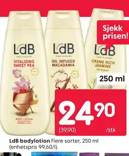 Rusta LdB bodylotion tilbud