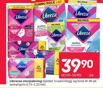 Rusta Libresse storpakning tilbud