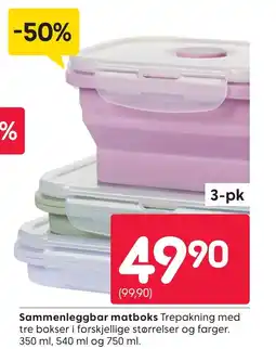 Rusta Sammenleggbar matboks tilbud