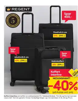 Rusta Koffert Interline tilbud