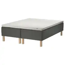 IKEA Skotterud Rammemadrass med overmadrass, medium mørk grå/norrsele hvit, 180x200 cm tilbud