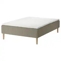 IKEA SkÅrer Rammemadrass med overmadrass, medium mørk beige/nordberget hvit, 120x200 cm tilbud