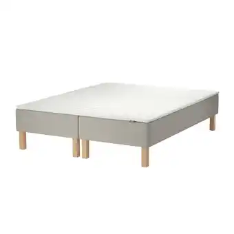 IKEA Snarum Rammemadrass med overmadrass, medium beige/näsfjället hvit, 160x200 cm tilbud
