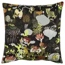 IKEA Stockholm 2025 Putetrekk, svart/flerfarget, 50x50 cm tilbud