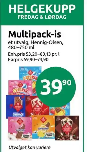 Joker Multipack-is, NOK 39.9 tilbud