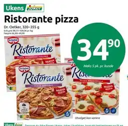 Joker Ristorante pizza, NOK 34.9 tilbud