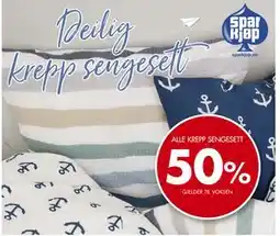 Sparkjøp ALLE KREPP SENGESETT tilbud