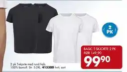 Sparkjøp BASIC T-SKJORTE 2 PK, NOK 99.9 tilbud