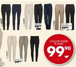 Sparkjøp UTVALGTE BUKSER TIL DAME, NOK 99.9 tilbud
